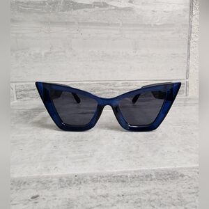 Deadly Bombshells Blue Cat-Eye Sunglasses